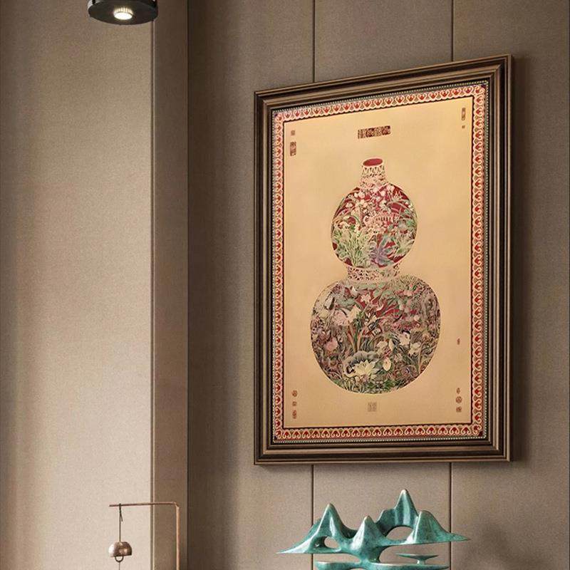 古图葫芦挂al202404画中厅古风入户玄关装饰画新中式复福禄吉祥美,家居饰品,现代装饰画,淘宝优惠券,粉丝福利购,淘宝优惠卷