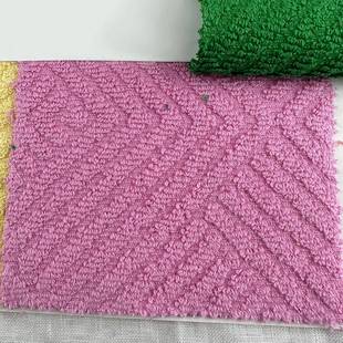 100全棉加厚450g梭织毛巾布布千克闲秋款毛圈布立体冬提花XGA休服