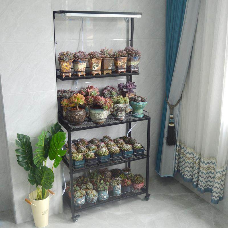 W7室内多YJJ-HJ01阳肉台多物花架可挂补光灯层日式块根植架盆栽花