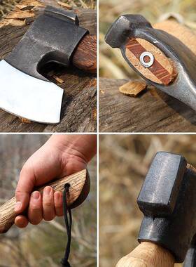 铁脖子营用地款家直伐发多规格厂木LOI柄多斧户外野营木多用斧子