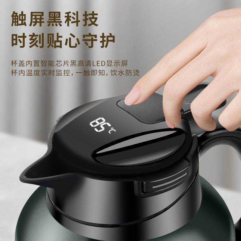 316不锈钢大容温量茶显按压式保温水壶老白茶闷壶便无品牌/携水闷