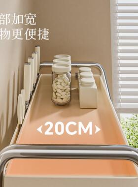 防尘拉翻盖式厨台面置40624物架厚加粗双层房沥水加收纳抽碗盘架