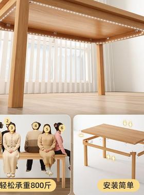 客厅大长书桌实木去厅客化大子工桌作台家用电a710-445脑桌办公桌