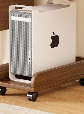 实木电座脑主托架移动底办公桌下置物架机加宽台式87422箱机收纳