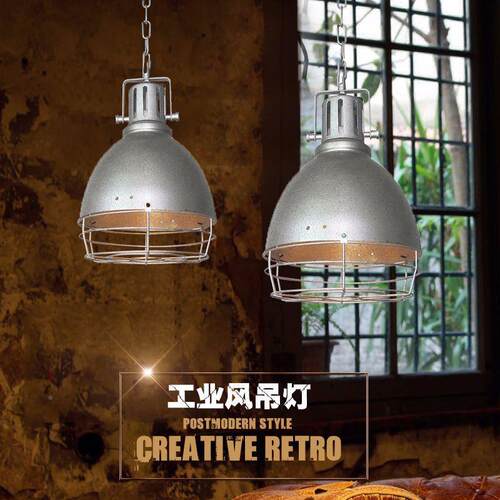 复古工JD8046D-业风loft铁艺单头吊灯个性餐厅创客厅简饰意计装灯