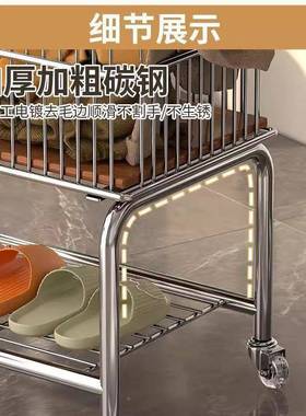 锈钢中古脏衣篮层衣车服收不纳筐卫生间移动71201架子脏双衣篓推