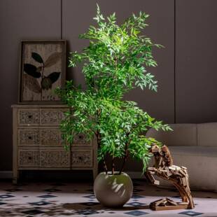 玄硕加密南端天竹仿高真绿植物客盆厅轻78200889奢落地栽仿生假花