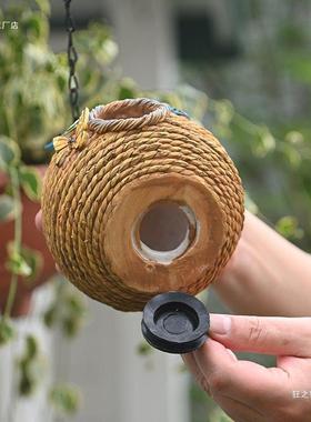 户外饰鸟屋挂件装创意鸟窝布鸟巢件阳台置花园摆别墅庭T9311277院