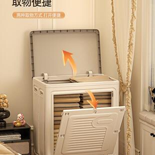 衣可被服收纳箱大容617-1-1-量家用翻盖整理箱滑轮折叠卧室衣物子