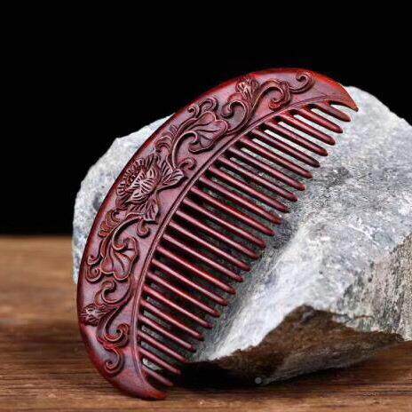 印度小叶紫檀木雕刻规格510休闲百11时尚*创意木梳子直播搭热质卖