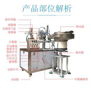 广州全自动ms胶免钉胶灌装封尾机延长胶树脂胶胶水管子封口灌装机