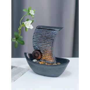 一代帆风风水轮装 饰帆船喷泉流水公司招财开现业NAI循环水创意顺