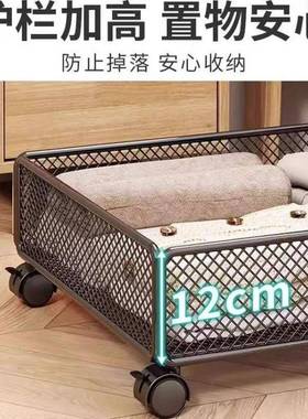 床式下抽拉推拉抽屉沙物发下谢架收纳箱储盒床拉篮抽ZUB拉式收纳