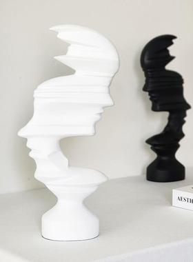 家居创意抽象人物艺工术艺品家用桌面装饰客HX1001厅关树脂摆玄件