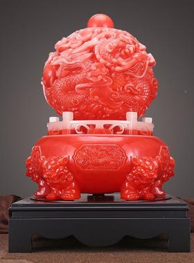 摆九tb-65723高转乾坤鼎件中式入电户玄关档大气客厅视柜装饰办公