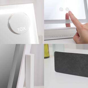 亚马逊爆款好莱坞化妆镜智能补光镜梳妆台led美妆镜子旋转灯带镜