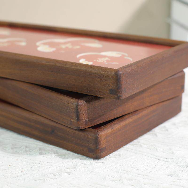 实木榫卯007字画框黑孔胡桃圆角相框摆墙台相免打画框框挂喜事