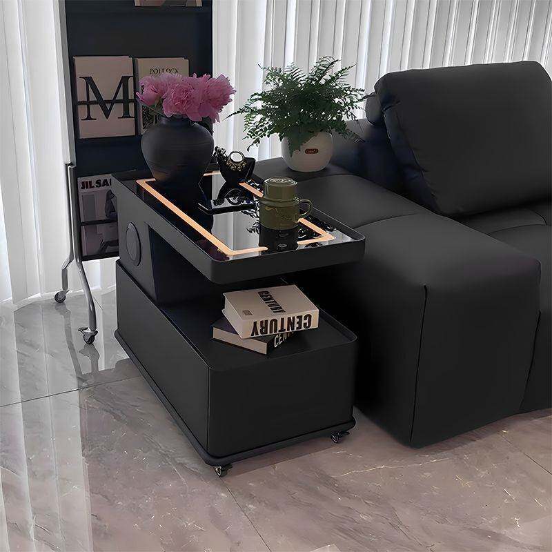 可移动茶几小户型现代简约边柜轻奢客厅意式极简新款沙发边几推车