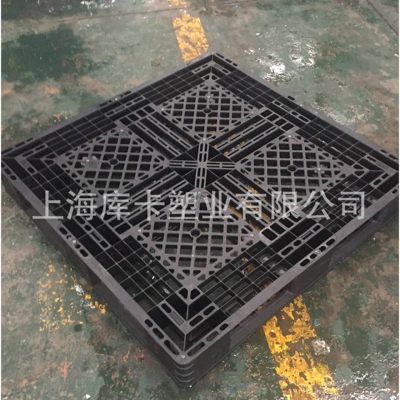 塑料托盘网格田字型1111黑色发货集装箱出货塑胶托盘 不间断生产