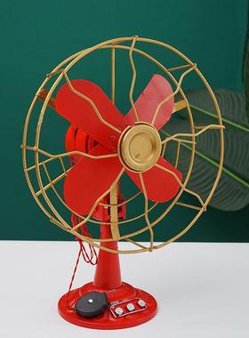 仿TB525593装古铁艺古风扇道具怀旧书桌服店展厅软复做旧装饰个性