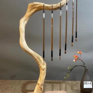 毛笔架笔783挂笔架笔挂实毛笔架子宝挂毛架木摆件书法文房四支架