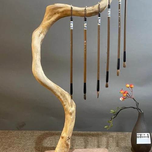 毛笔架笔783挂笔架笔挂实毛笔架子宝挂毛架木摆件书法文房四支架