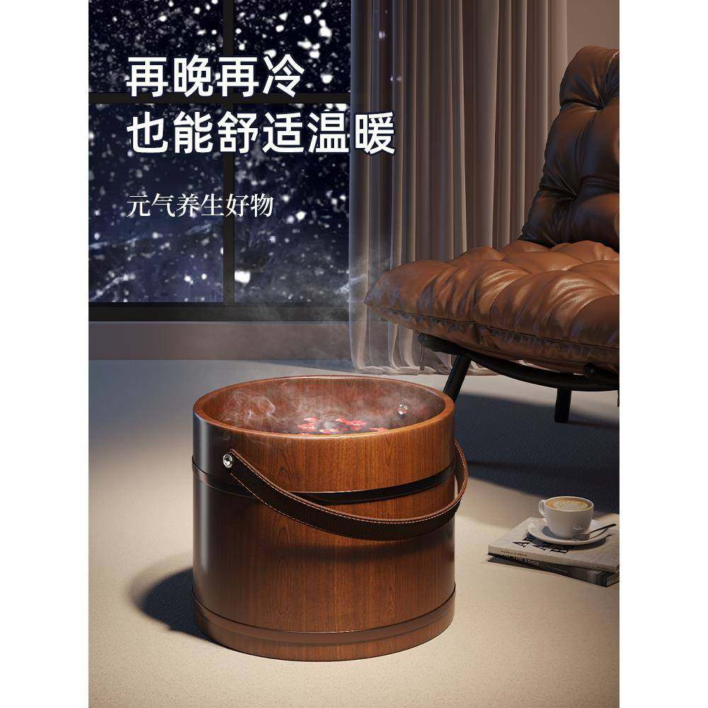 手提泡脚桶木质泡木天脚木桶冬家用实盆泡脚足浴盆287盆洗脚盆洗