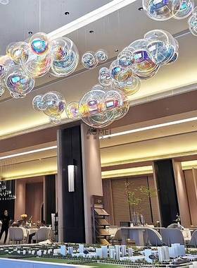 傲中美彩色玻璃饰球吊售楼部挂饰酒店大堂空装置LL625895艺创术意