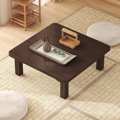 3Y炕桌方桌竹榻米小茶正方几形实木炕上506070吃饭楠桌学习矮桌榻