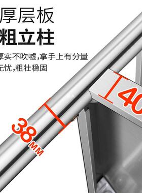 04厨房置物式架不绣钢落地3多层收纳架菜不锈钢加厚货BHQ10248架