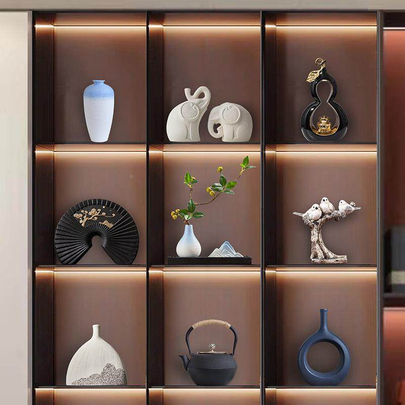 新中式摆件客厅酒柜居装饰电视柜品公YY731741办室桌面家摆放