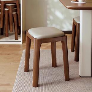 实木凳子用可矮731叠放软椅包板凳家客厅木头凳简约面包小方凳餐