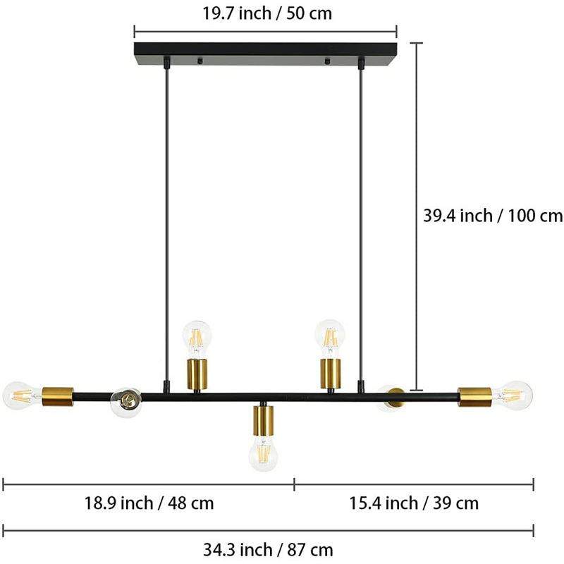 跨境灯亚马逊美793式乡村餐岛厅复古工条业风农舍线几何多头铁艺,家装灯饰光源,智能吊灯,淘宝优惠券,粉丝福利购,淘宝优惠卷