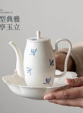 纯手蝴蝶兰茶壶陶瓷茶女士zs4-53-8精致茶具套装家用绘冲器过滤带