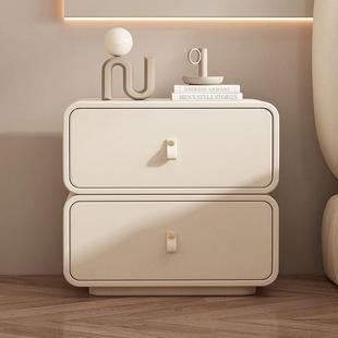 家公用现代Z18简约网红主风轻奢皮质卧收纳柜免安木装 全实室床头