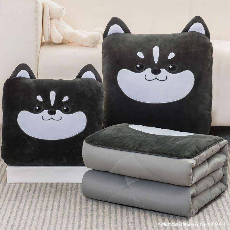 抱枕被子两用二合一四季通用夏季折叠车用枕头办公室午睡毯子靠枕