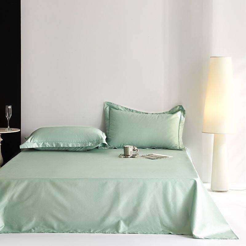 新款纯棉长绒棉枕套一对装简约全棉贡缎纯色单人枕头套家用枕芯套