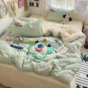 A类卡被通水洗棉四件20241212套否纯棉全棉新款 床单床品宿舍床上