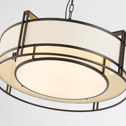 品现代新中式F766879J艺古典设室新计铁圆盘客厅卧餐厅工装布艺灯