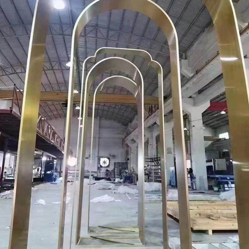不锈钢工程弧形门包边304不锈钢线转边ACD哑黑U型包圆条弧角拱形