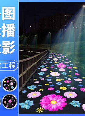 多图投影灯门头店铺地面广告动态换C图射灯商用定制图案带文字log