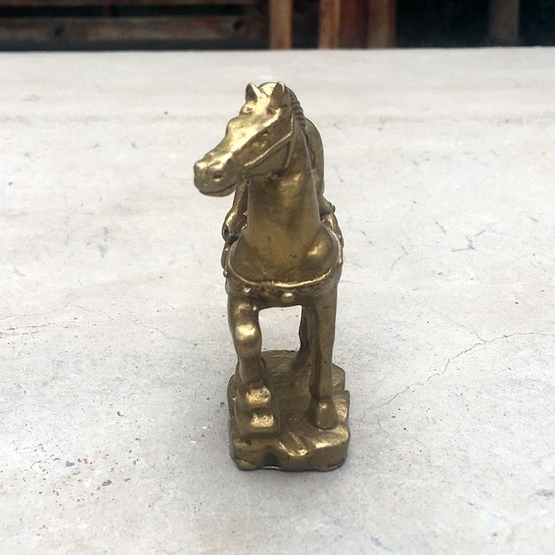 纯铜马上封侯小摆件马驮猴马上猴铜装饰书桌办公桌中式工艺摆设