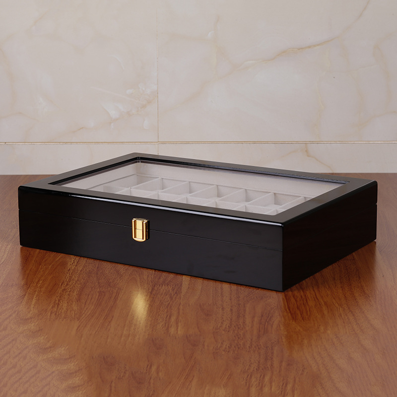 檀韵致远木制烤油漆24位手表盒珠宝首饰钟表收纳展示包装盒子现货