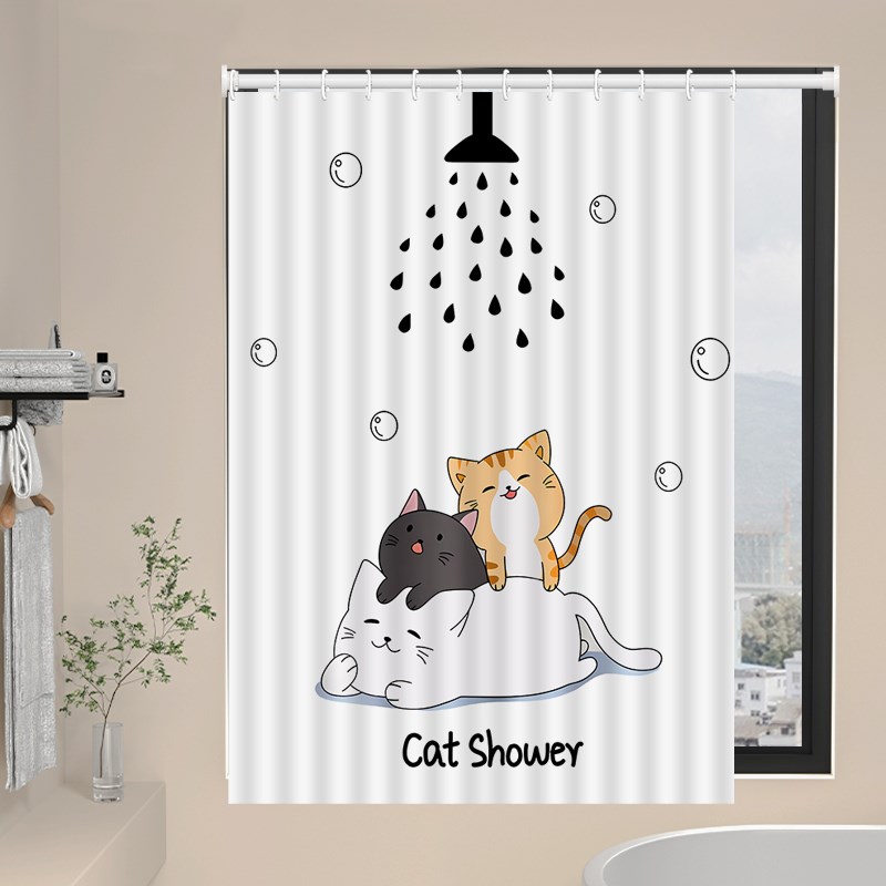 浴室卫生间窗帘防水免打孔安装小窗户防窥防走光专用厕所遮挡帘子