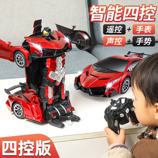 手势感应变形遥控汽车大号充电赛车金F刚机器人儿童玩具男孩遥控