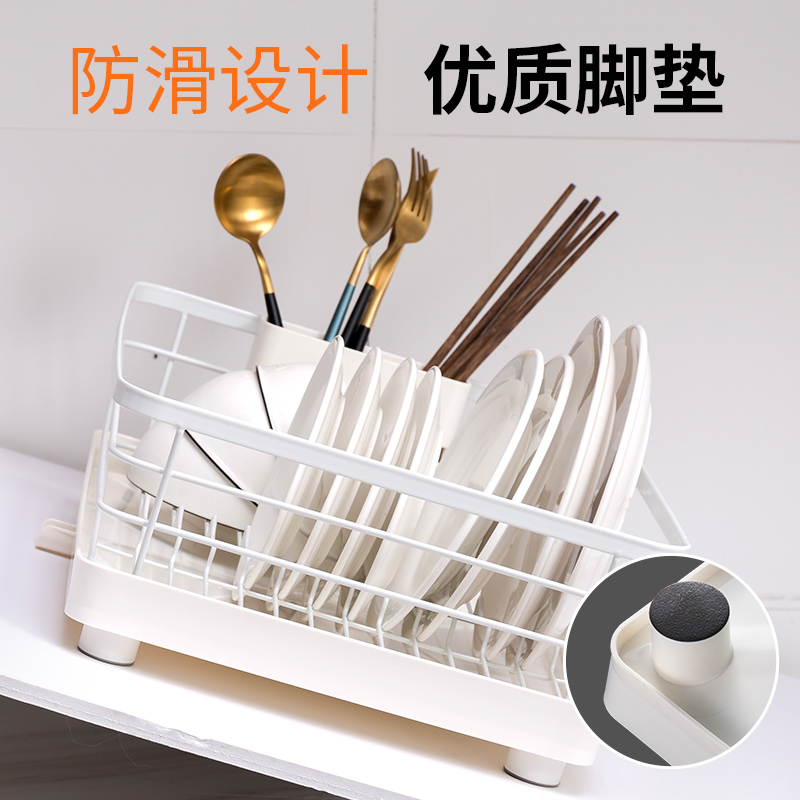 厨房家用碗碟收纳架晾放碗盘沥水碗架台面碗筷置物架洗碗池滤水篮