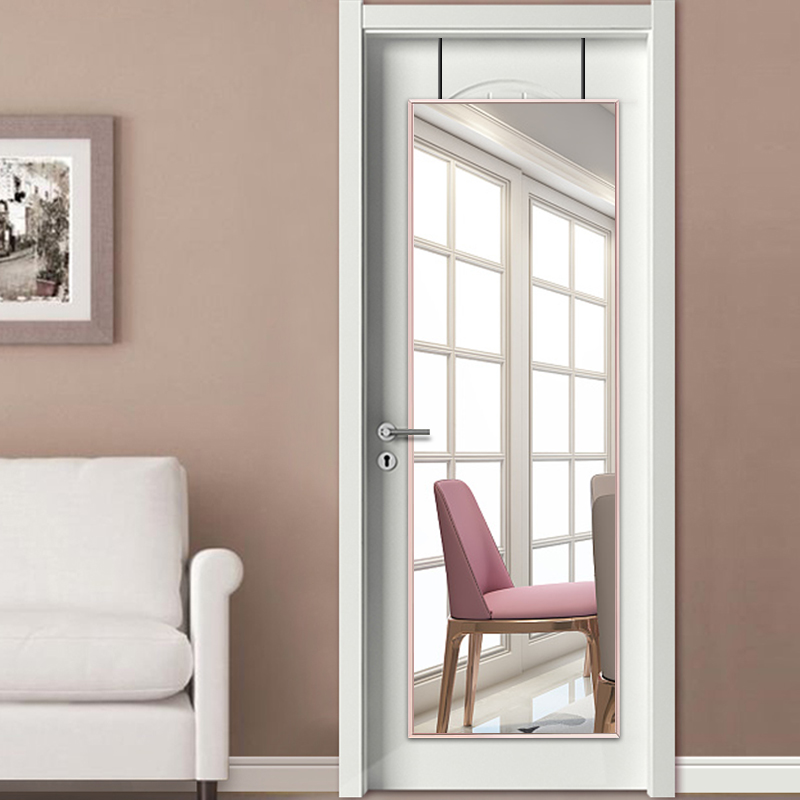 门后穿衣镜挂镜子贴墙全身镜壁挂家用挂墙ins风落地试衣镜免打孔