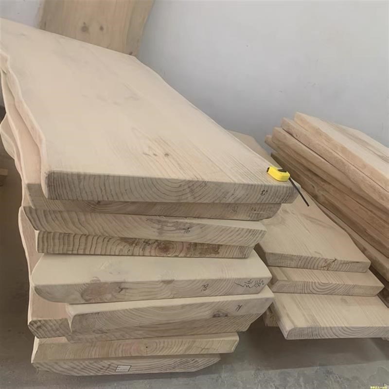 整张实木板材定制原木茶桌大板松木餐桌台面整板茶台桌板办公长桌