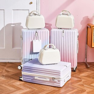 渐变色行李箱女高颜值网红拉杆箱28大容量学生密码 旅行皮箱子26寸