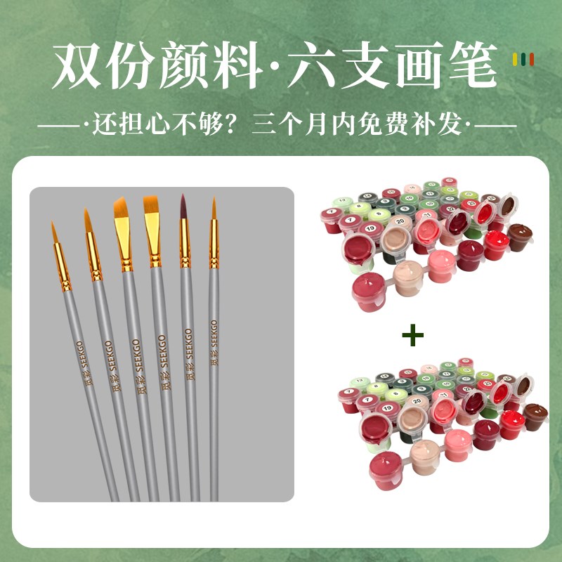 diy数字油彩画2024新款手工填色肌理画手绘填充丙烯画高级装饰画